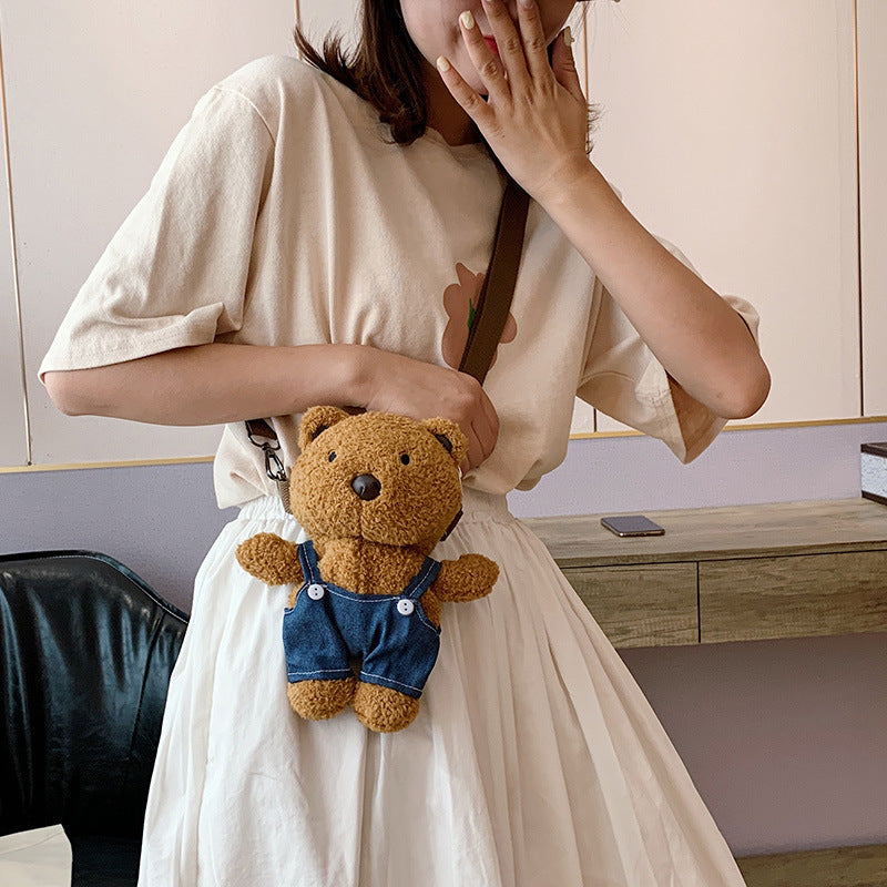Plush Bear Crossbody Bag