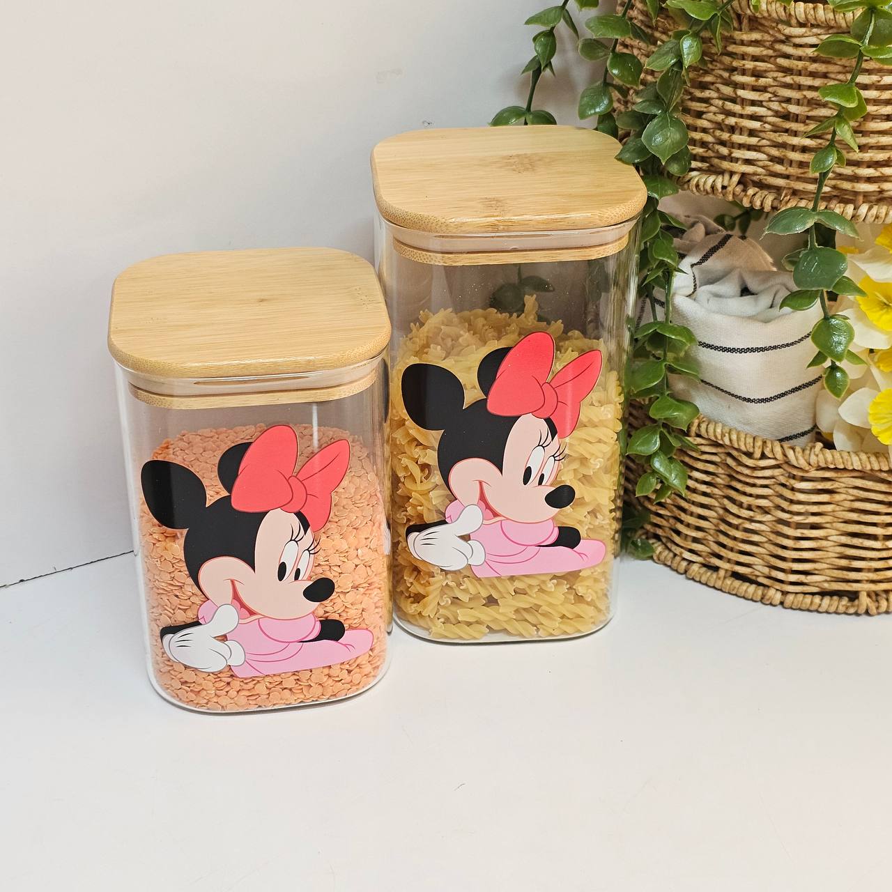 Disney Glass Storage Jars with Lids