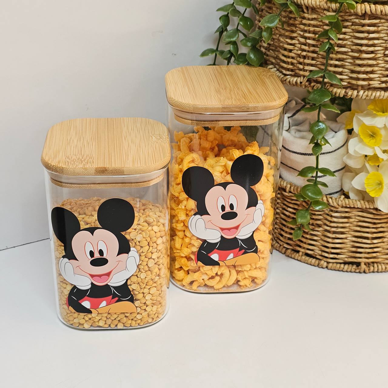 Disney Glass Storage Jars with Lids
