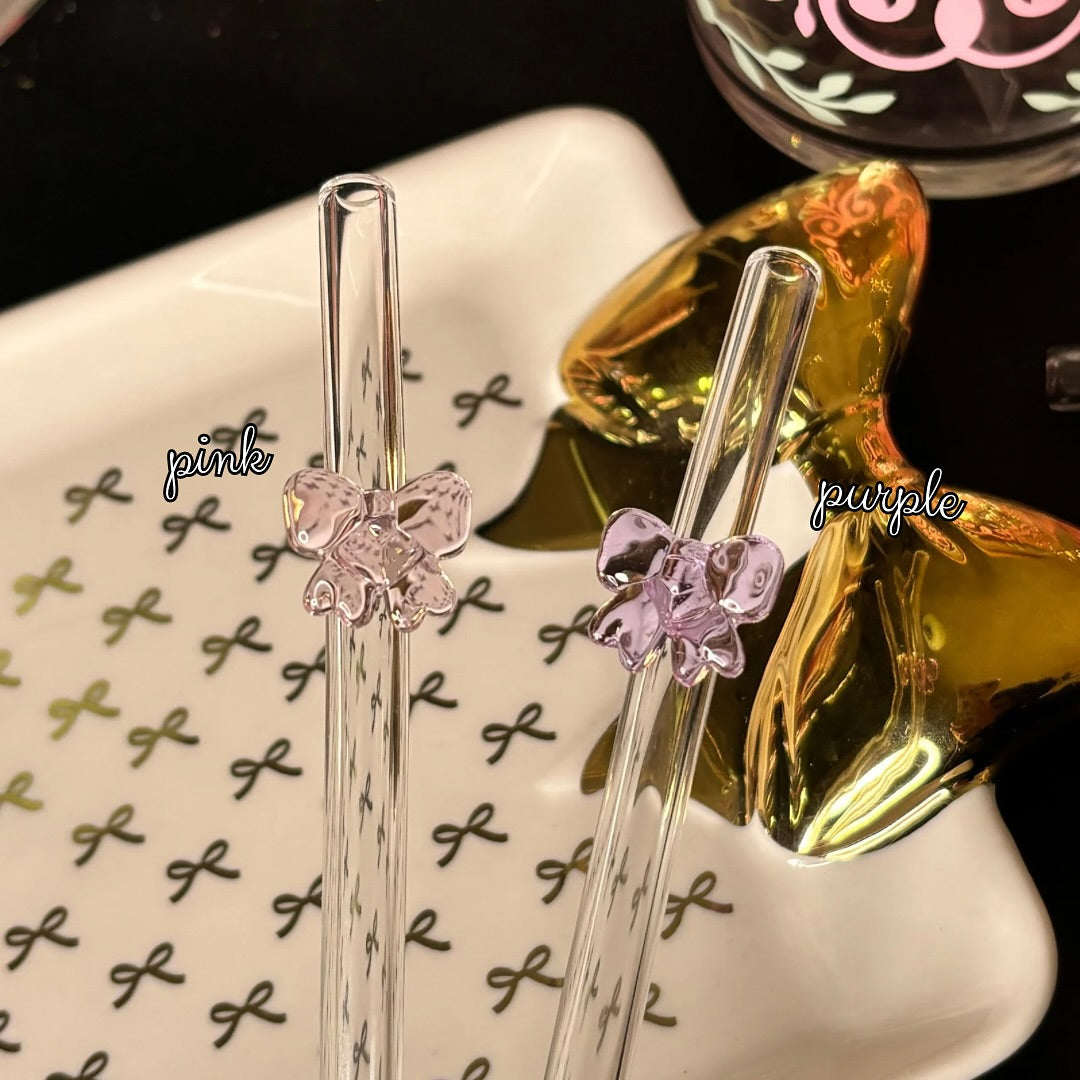 Glass Bow Straws