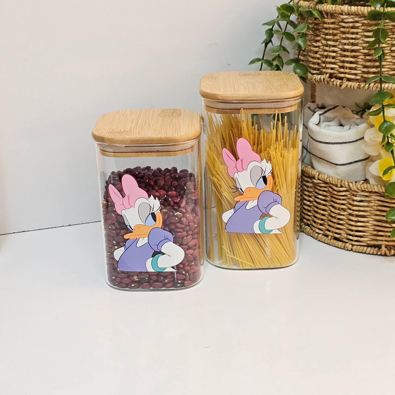 Disney Glass Storage Jars with Lids
