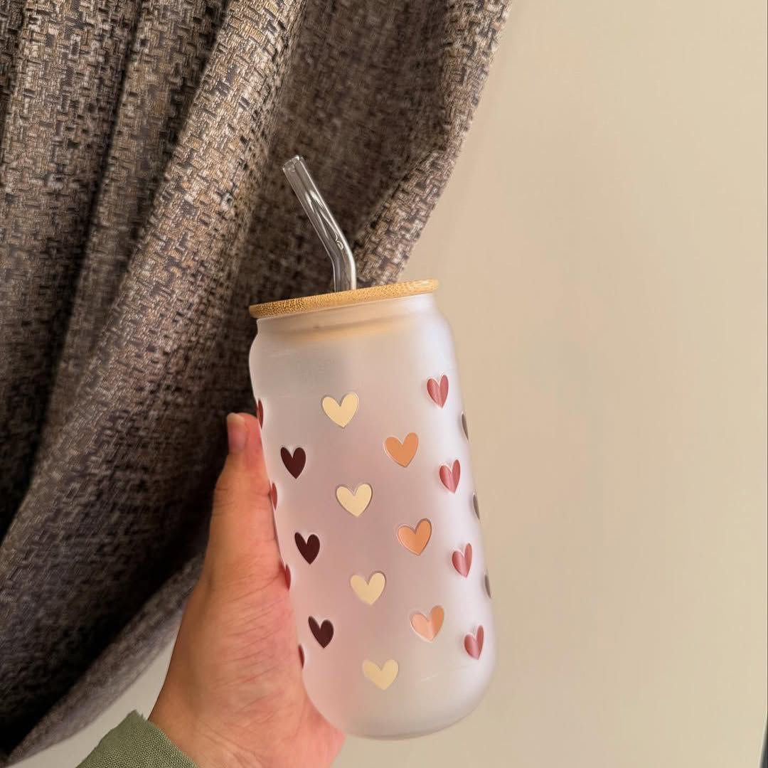 Aesthetic Glass With Straw