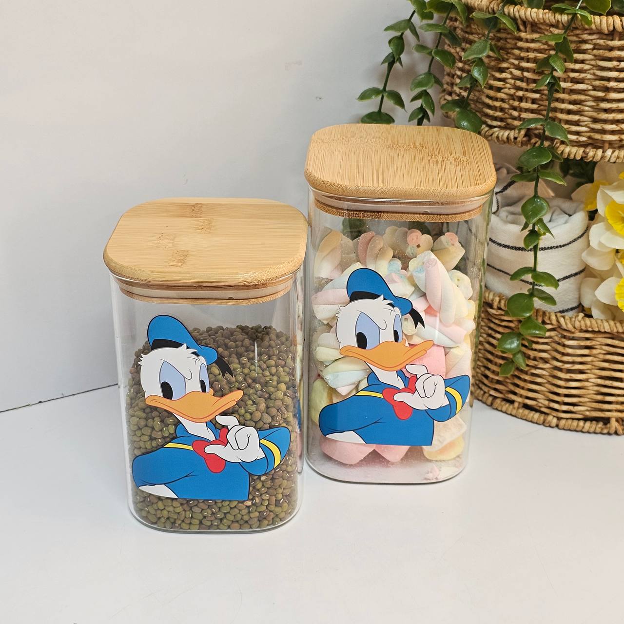 Disney Glass Storage Jars with Lids