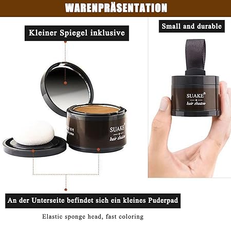 Hair Root Touch Up Powder ( 1 Black +1 Brown )
