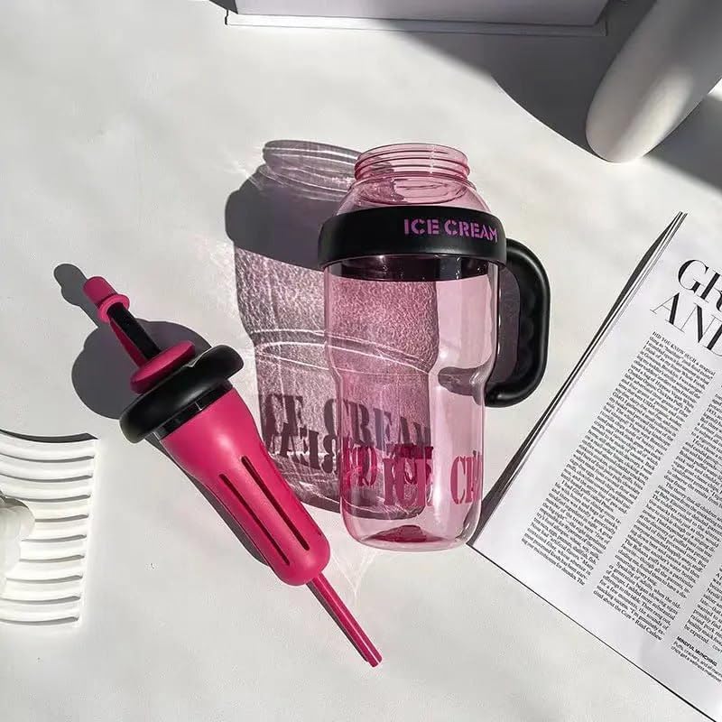 Cute Sipper Bottle With Straw