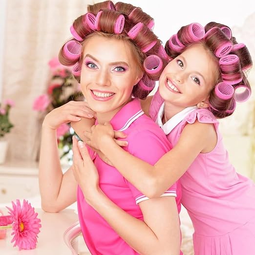 Hair Rollers & Hair Clips Set (12 pcs Curlers +12 PCs Hair Clips)