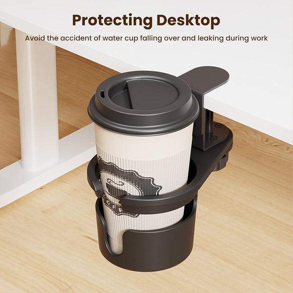 Clamp-On Desk Cup Holder