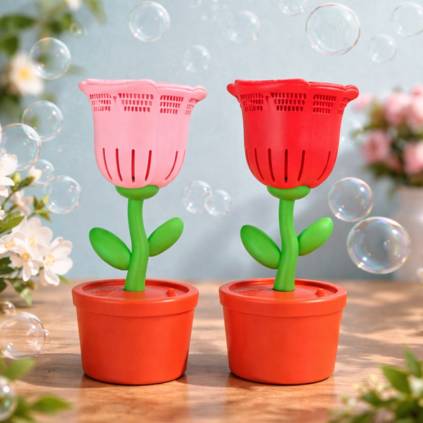 Rose Bubble Blower With Light