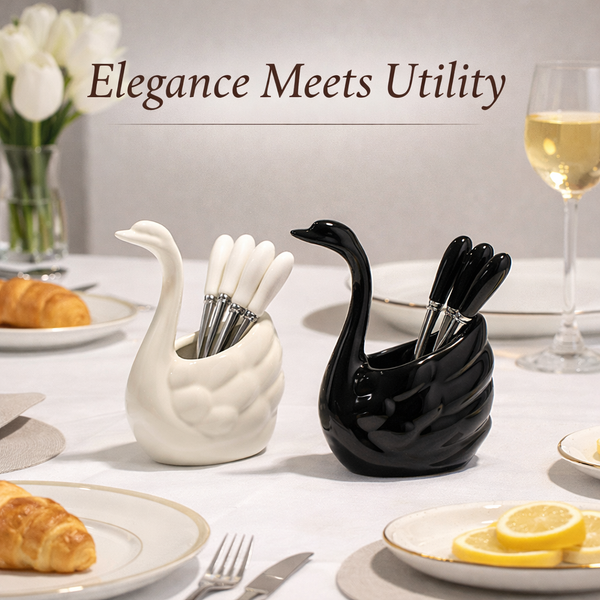 Elegant Swan Fork Holder