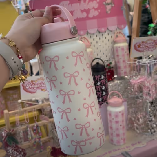 Bow With Heart Tumblers