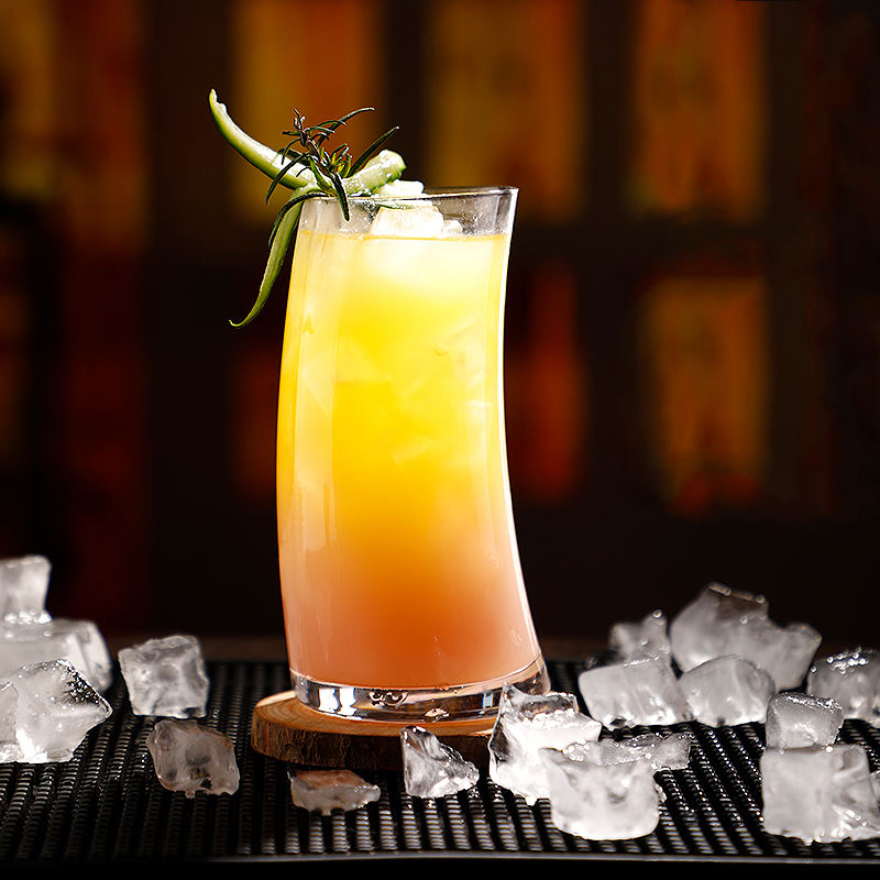 Curved Drink Glass