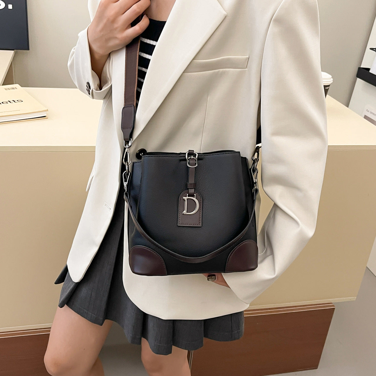 Soft Leather Bucket Bag