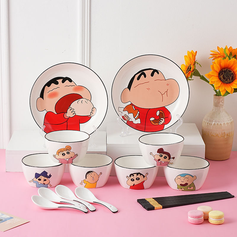 Shinchan Plates & Bowls Set