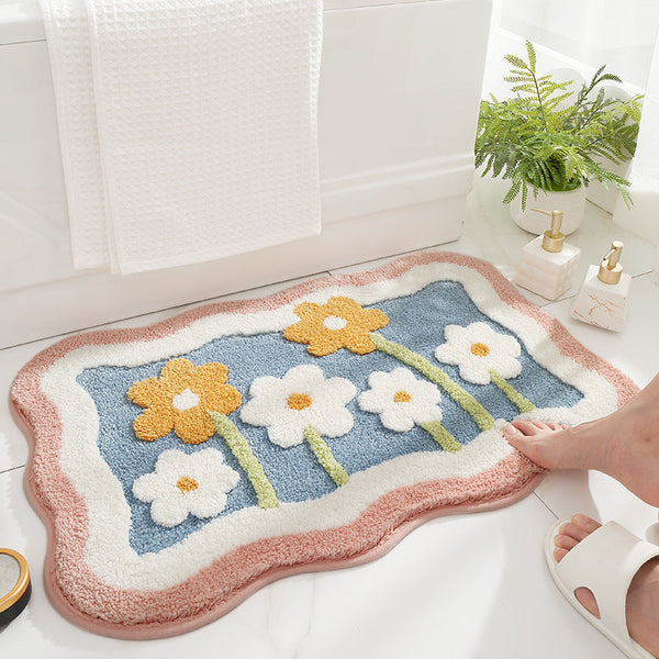 Floral Soft Touch Floor Mat