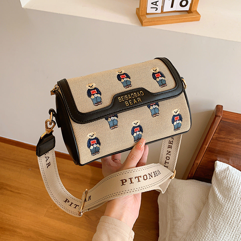 Bear Pattern Crossbody Bag