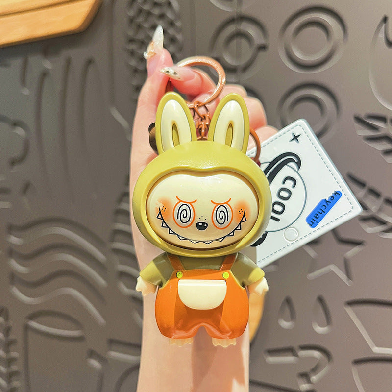 4-in-1 Face-Changing Labubu Keychain