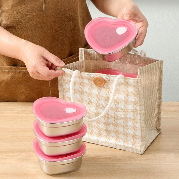 Stainless Steel Heart-shaped Box (350ML)