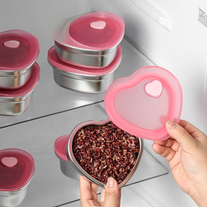 Stainless Steel Heart-shaped Box (350ML)