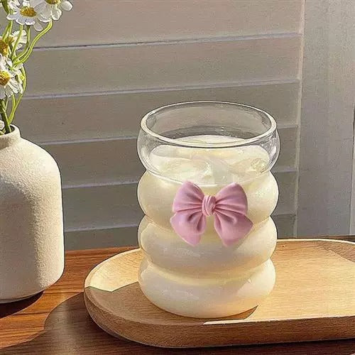 Cute bow glass