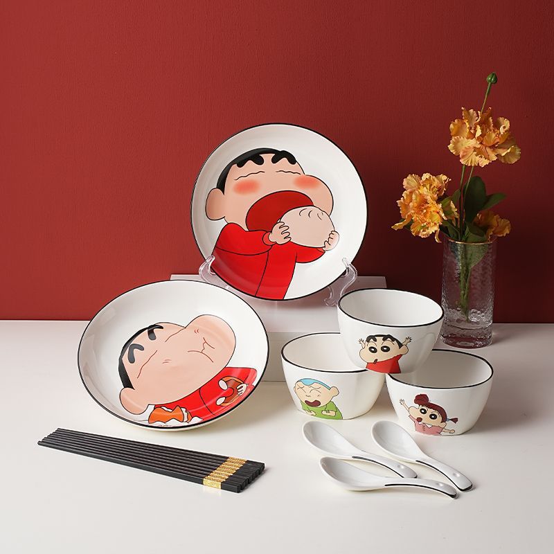 Shinchan Plates & Bowls Set