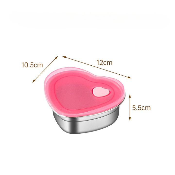 Stainless Steel Heart-shaped Box (350ML)
