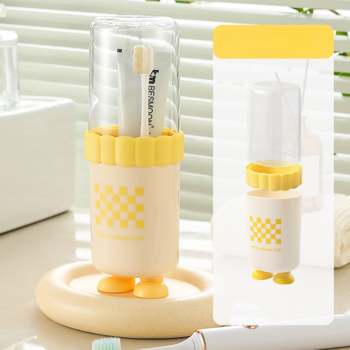 Cute Checkered Toothbrush Cup