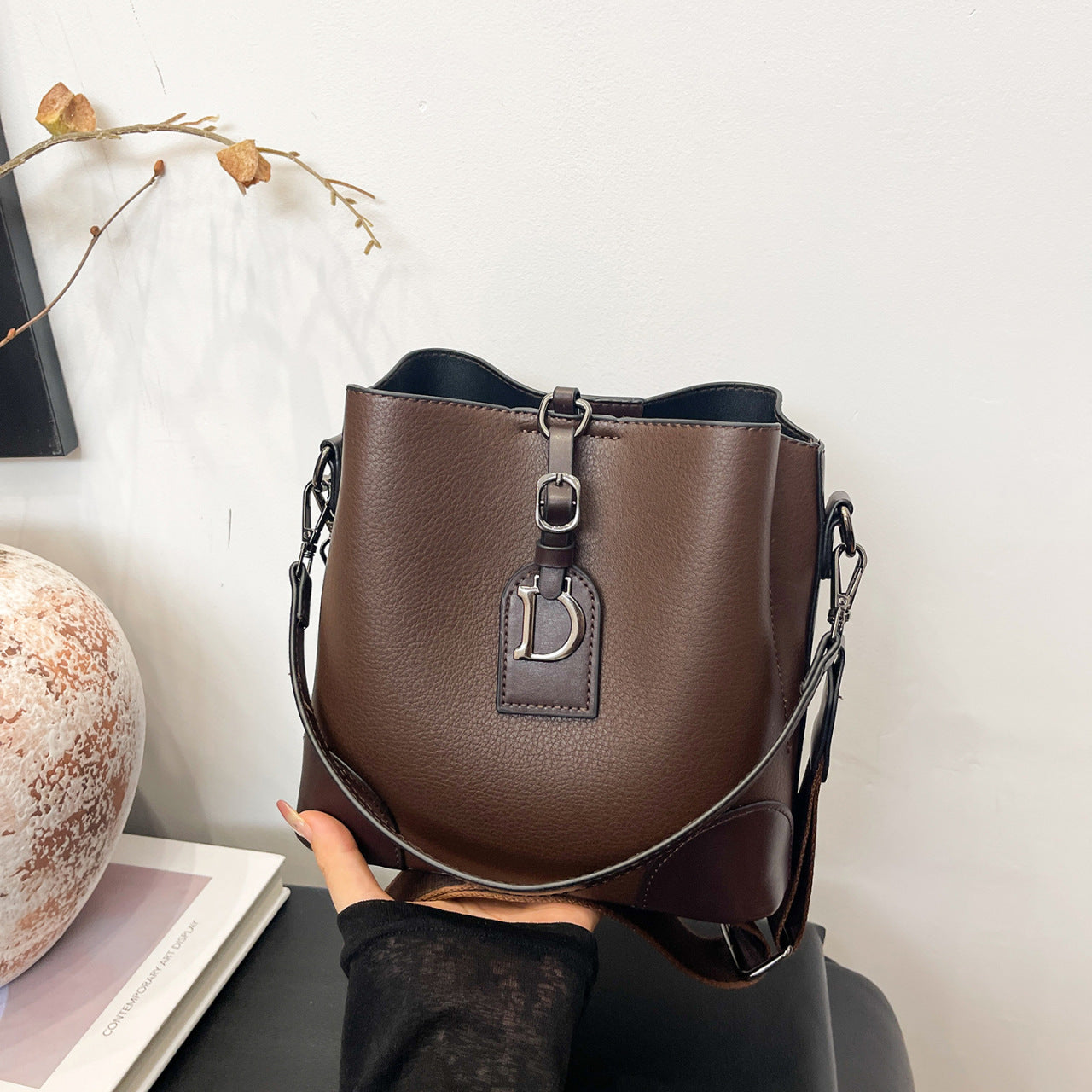 Soft Leather Bucket Bag