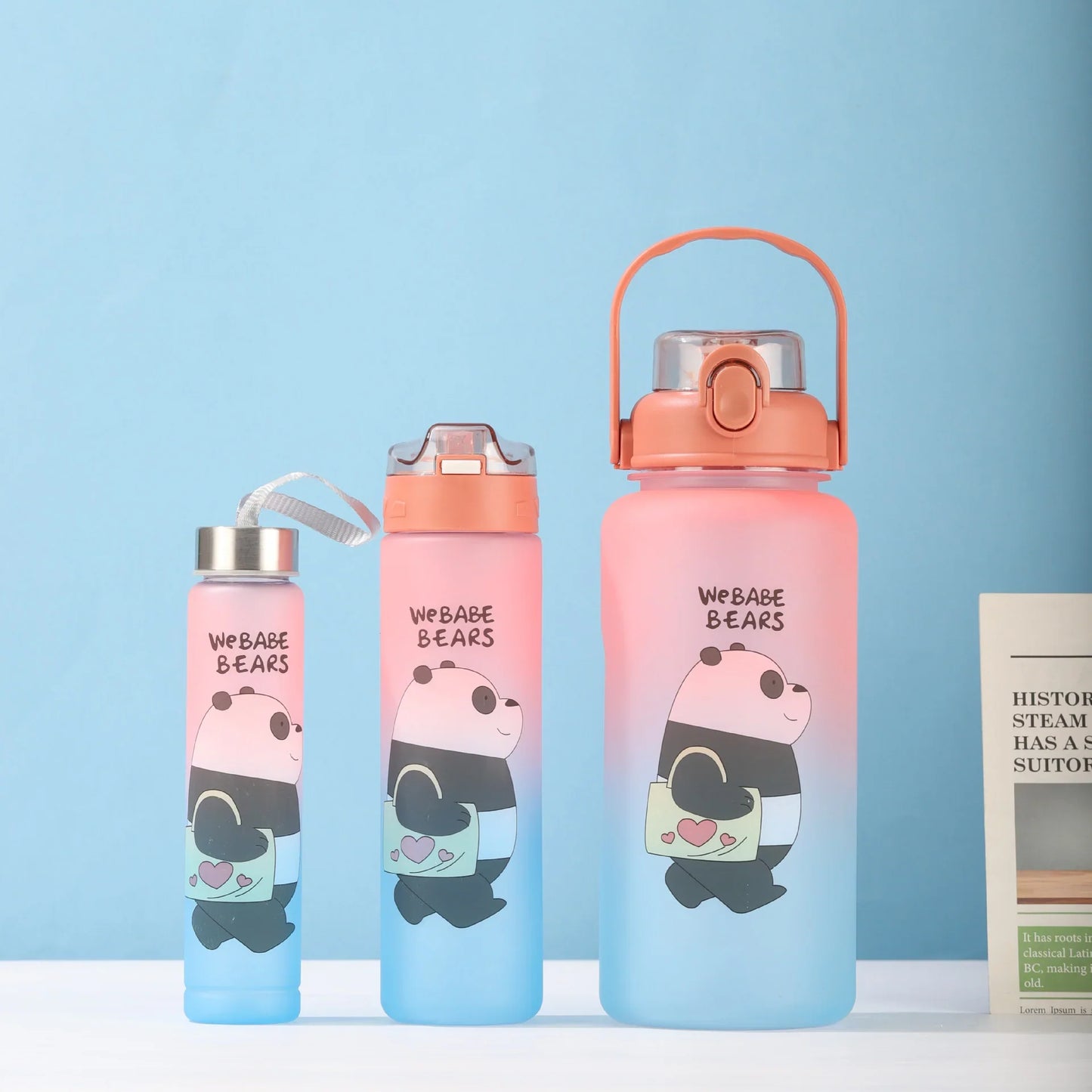 3 in 1 Panda Bottle Set