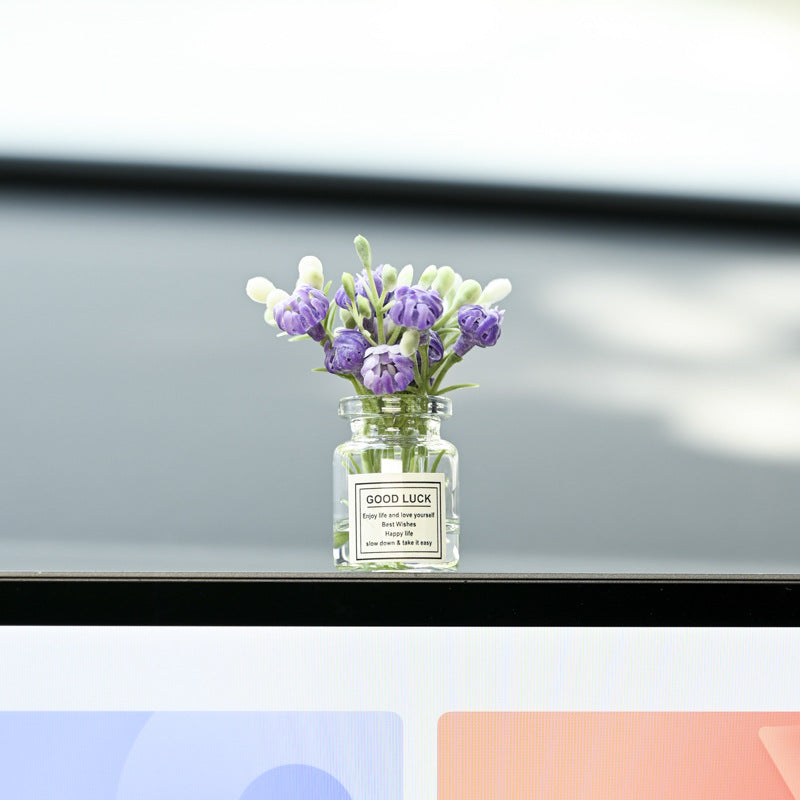 Car Dashboard Miniature Flowers
