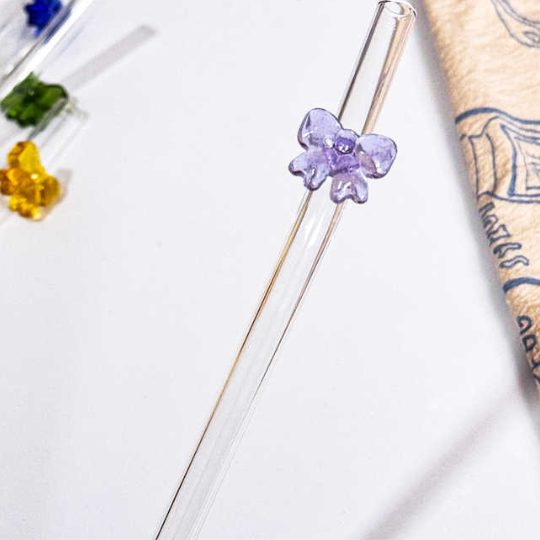 Glass Bow Straws