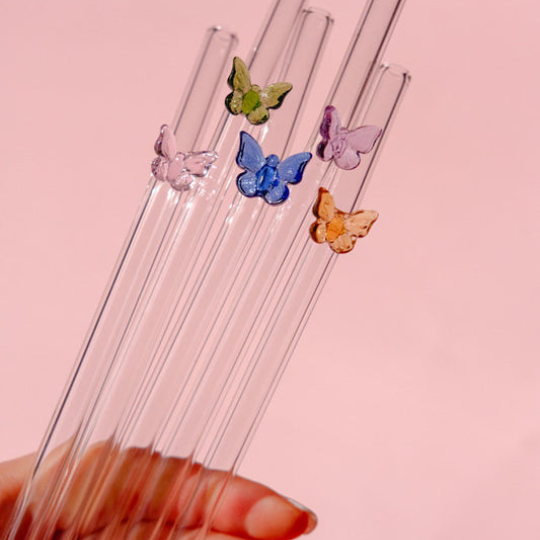 Glass Bow Straws