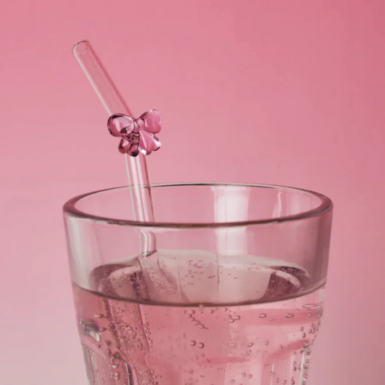 Glass Bow Straws