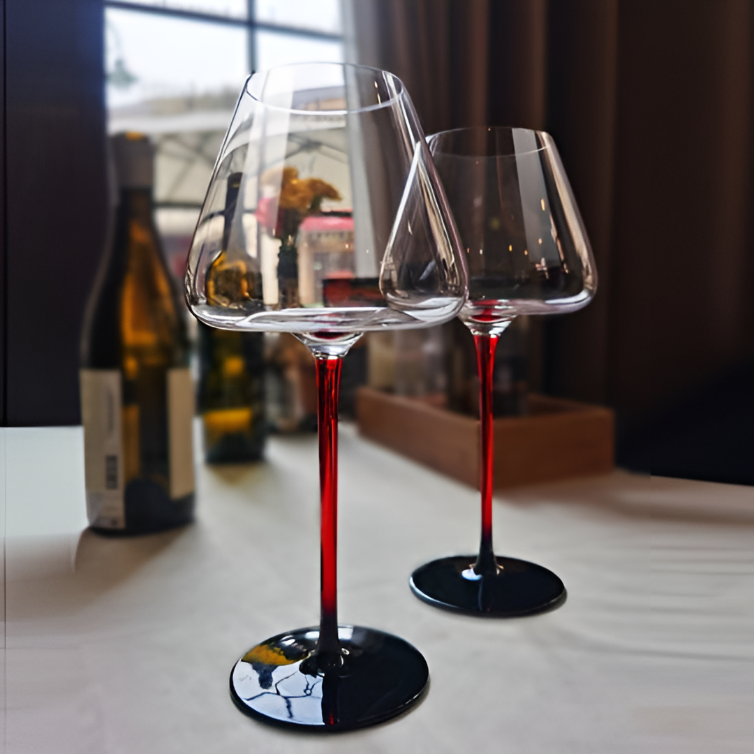 Elegance Red Stem Glass