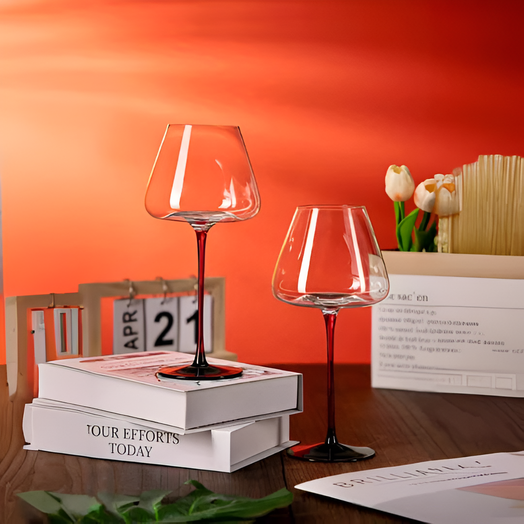 Elegance Red Stem Glass