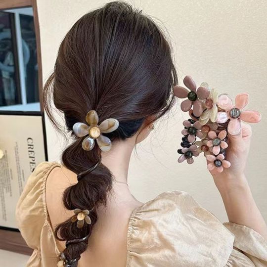 Floral Bubble Braided Hair Bands