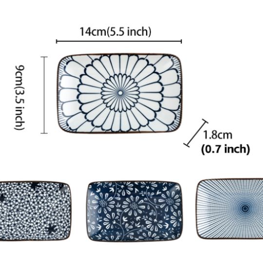 Vintage Ceramic Rectanglar Plates