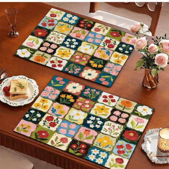 Floral Patchwork Home Mat
