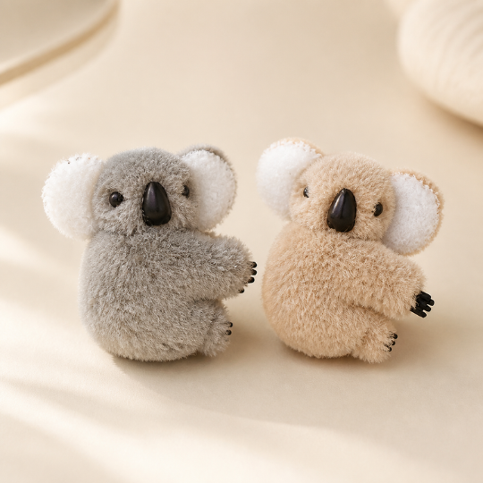 Fluffy Koala Charm Clip