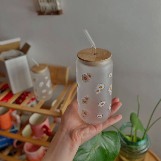 Aesthetic Glass With Straw