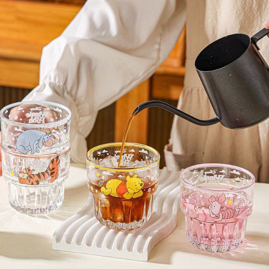 Pooh Family Glass