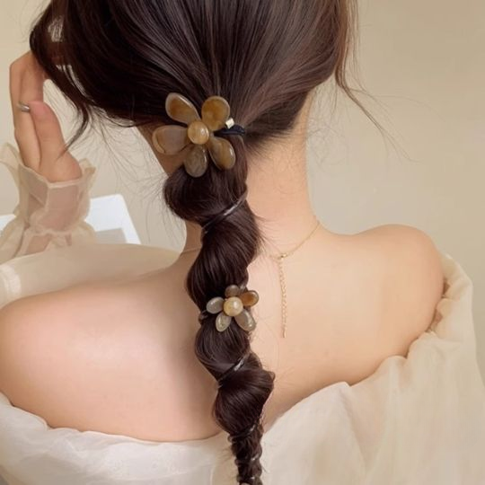 Floral Bubble Braided Hair Bands