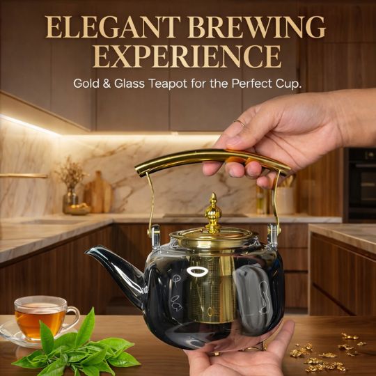 Transparent Glass Tea Pot