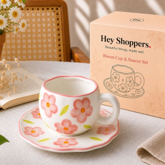 Bloom Ceramic Cup & Saucer