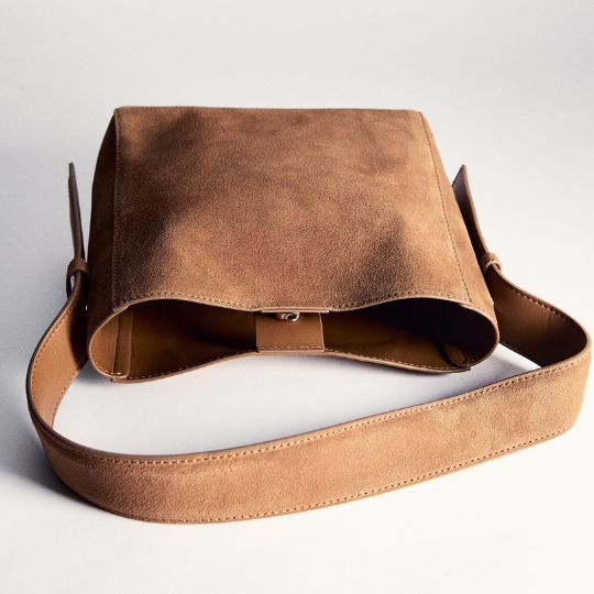 Suede shoulder bag
