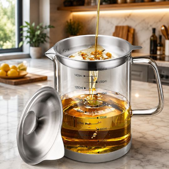 Reusable Oil Filtering Container(1500 ML)