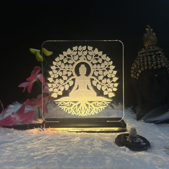 Lord Buddha LED Light Glow Frame