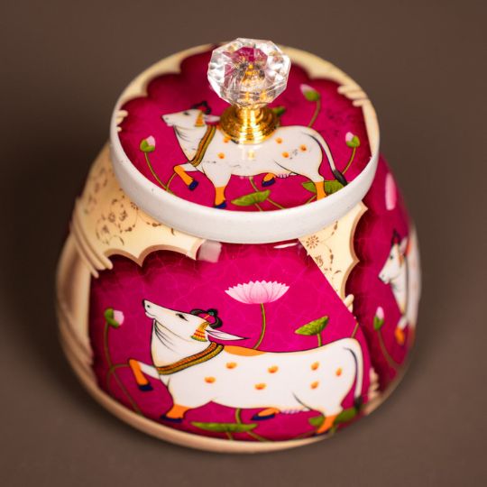 Pichwai Dry Fruit Jar Set