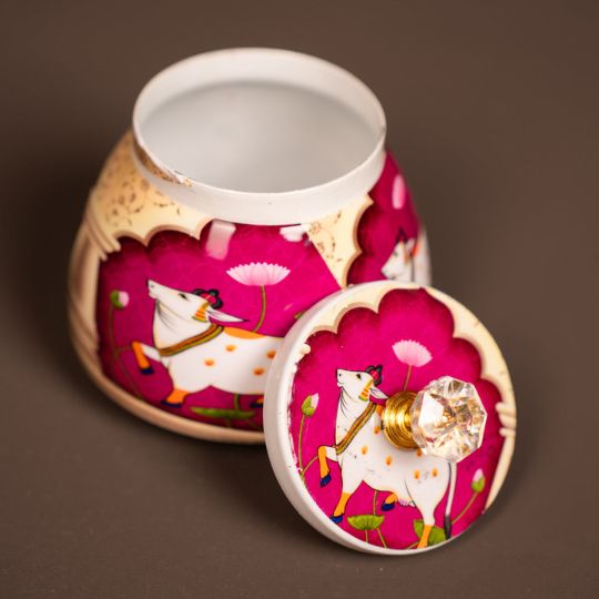 Pichwai Dry Fruit Jar Set