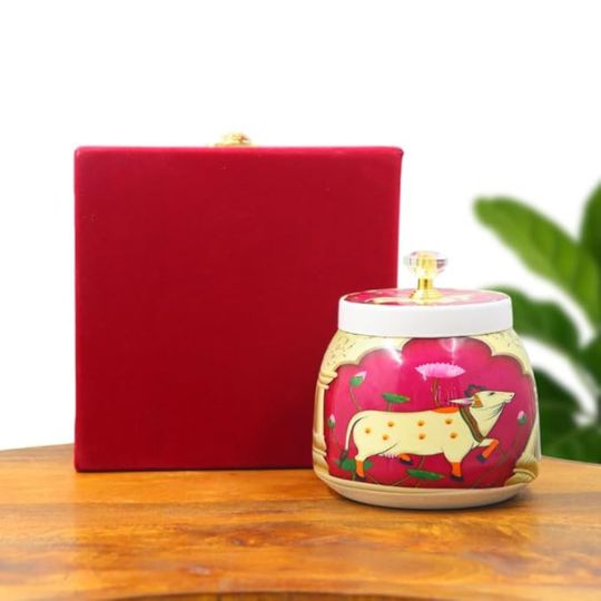 Pichwai Dry Fruit Jar Set