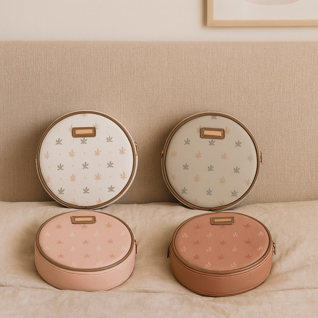 Round Floral Crossbody Bag